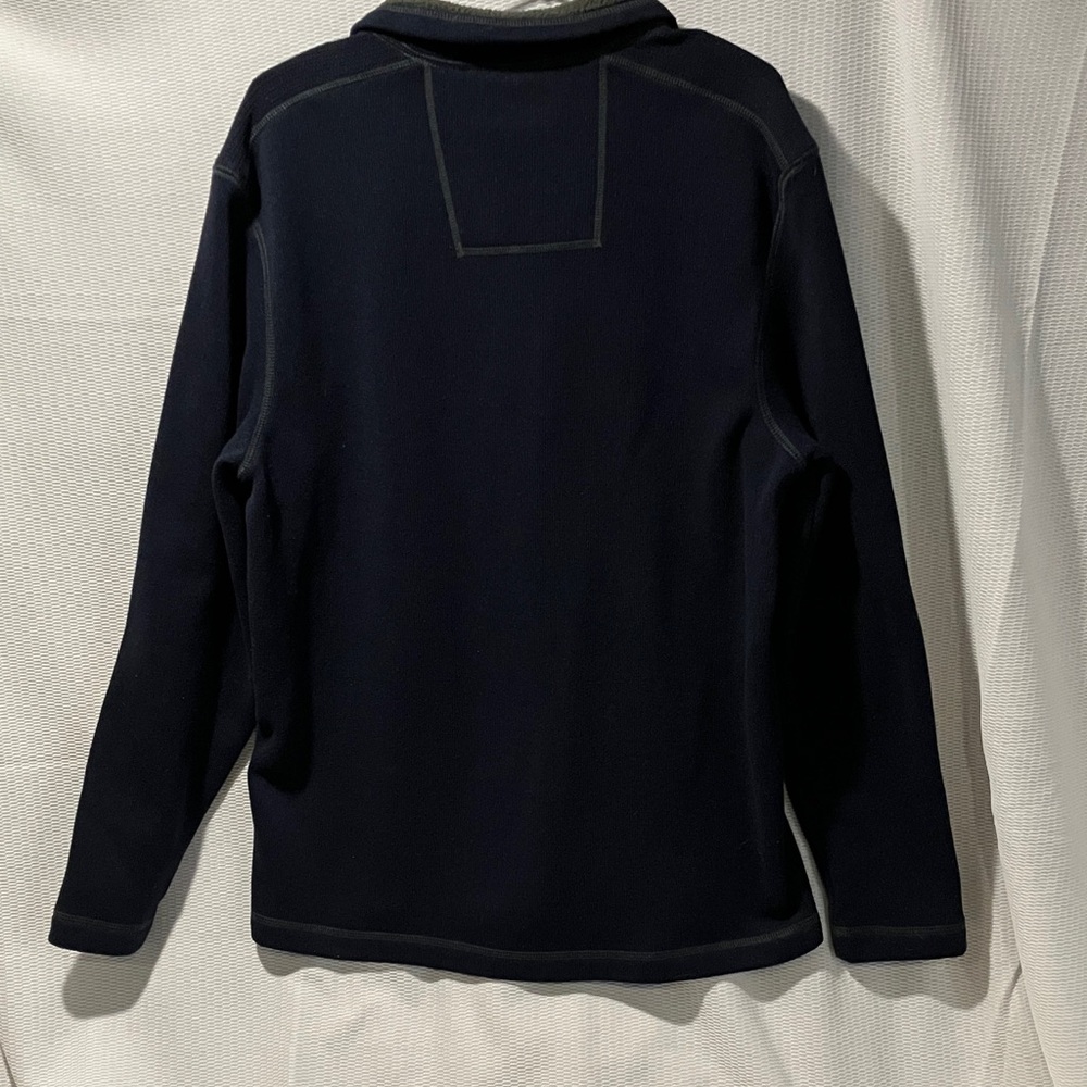 G.H. Bass & Co. Men's Navy Zip-Up Sweater - Picture 4 of 6